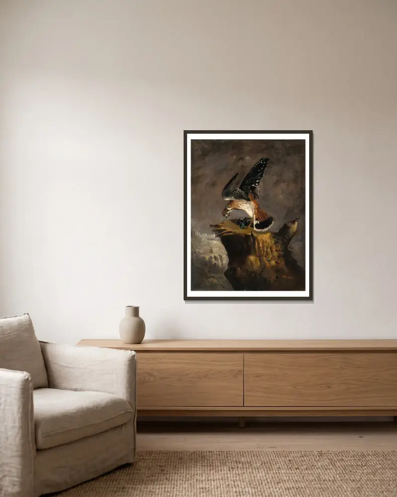 Sęp i jego zdobycz, Robert S. Duncanson w ramie na ścianie