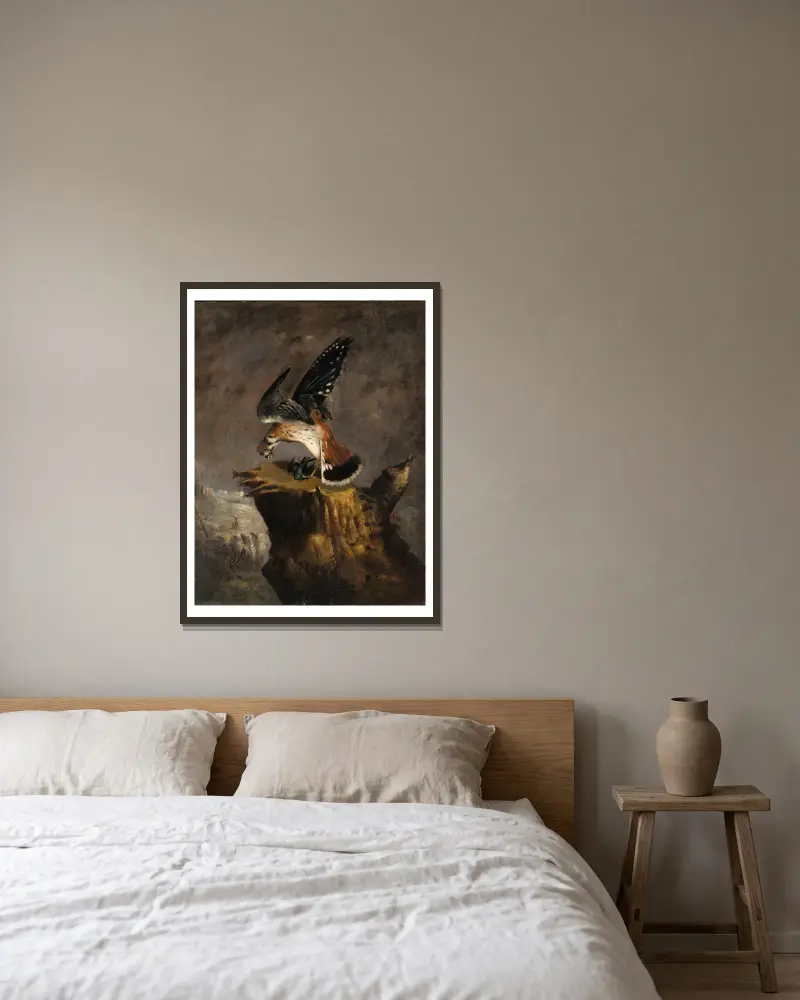 Sęp i jego zdobycz, Robert S. Duncanson w ramie na ścianie