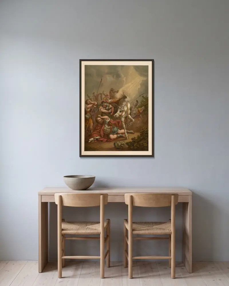 The conversion of St. Paul av Jan Ladislaw Sýkora inramad på en vägg