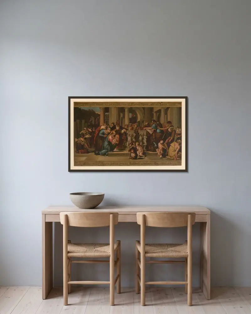 Framställningen i templet av Jan Ladislaw Sýkora inramad på en vägg