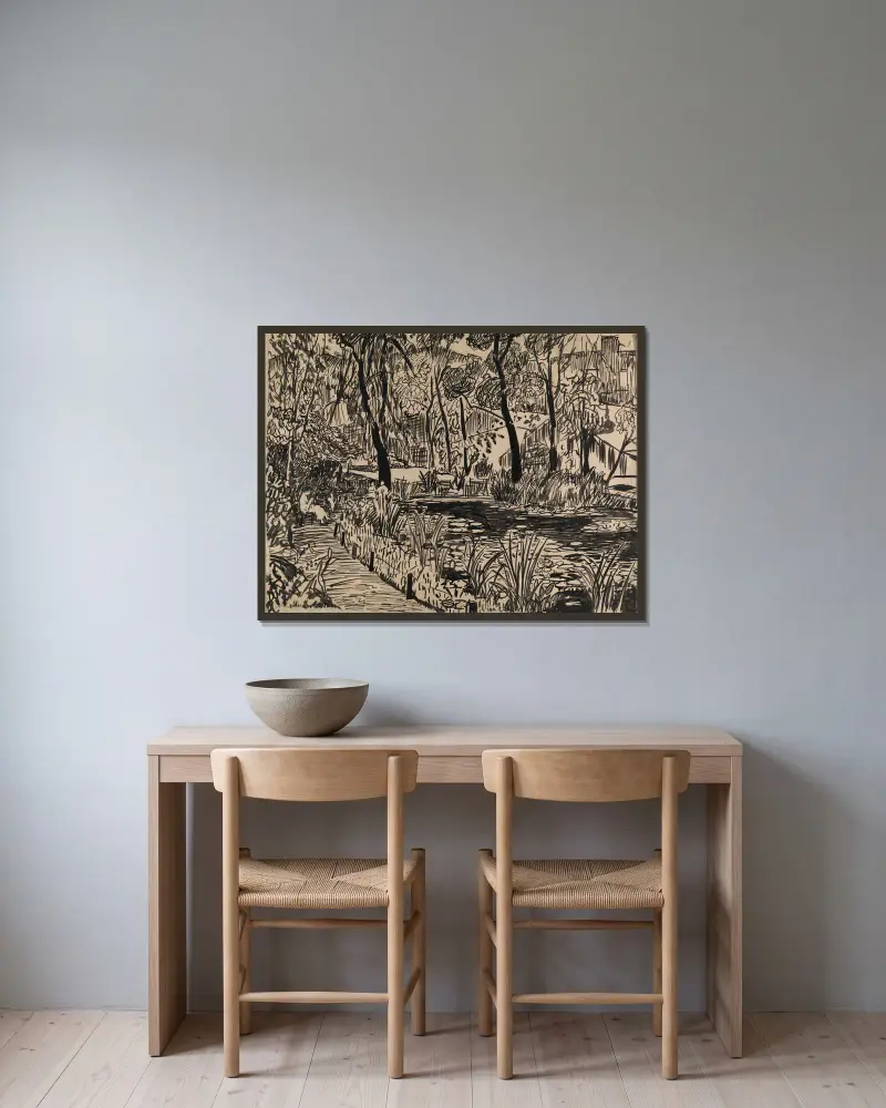 Arboretum, Henry Lyman Saÿen v rámu na stěně