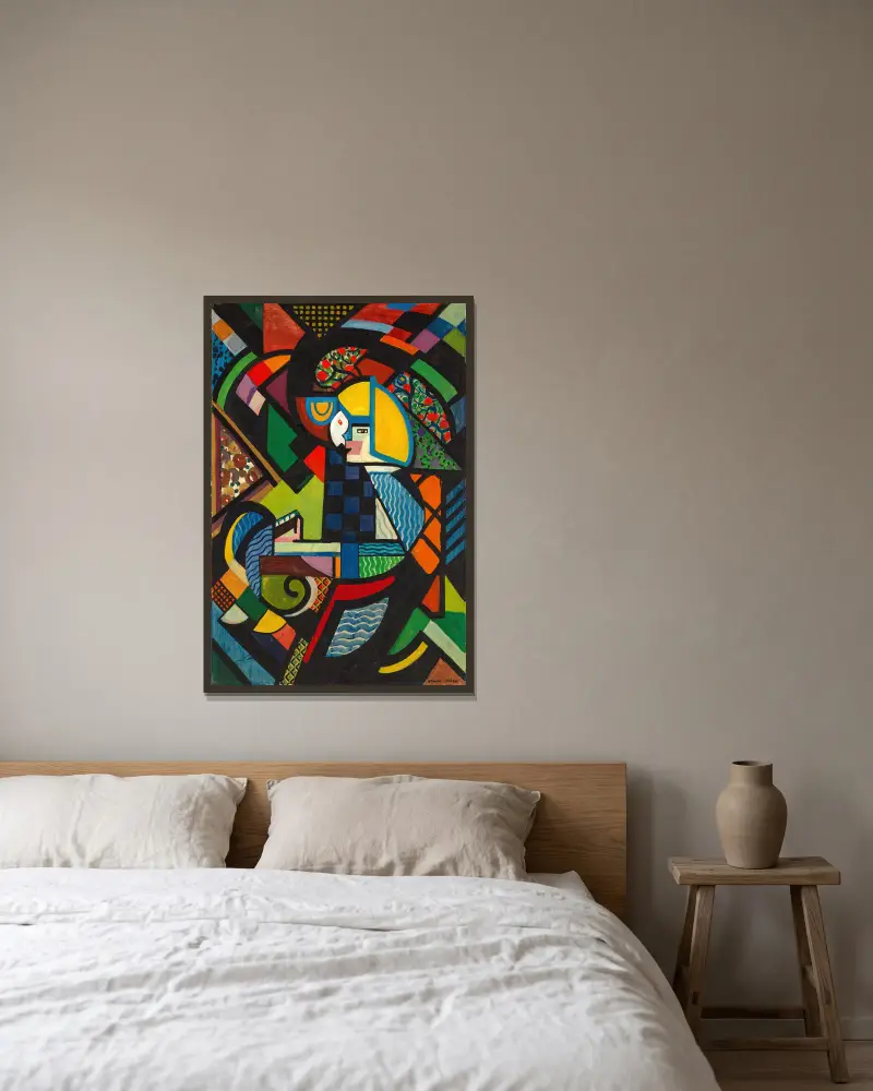 Tochter im Schaukelstuhl von Henry Lyman Saÿen gerahmt an einer Wand