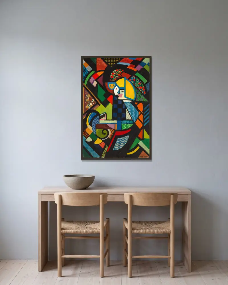 Tochter im Schaukelstuhl von Henry Lyman Saÿen gerahmt an einer Wand