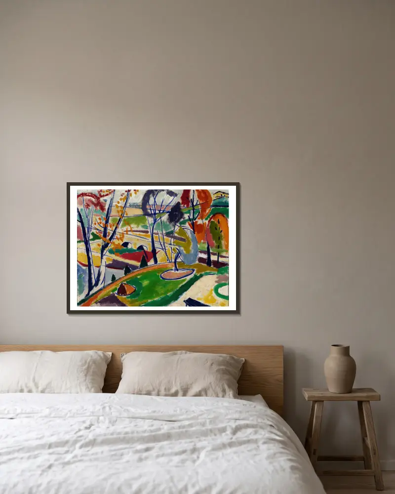 Décor Plat von Henry Lyman Saÿen gerahmt an einer Wand