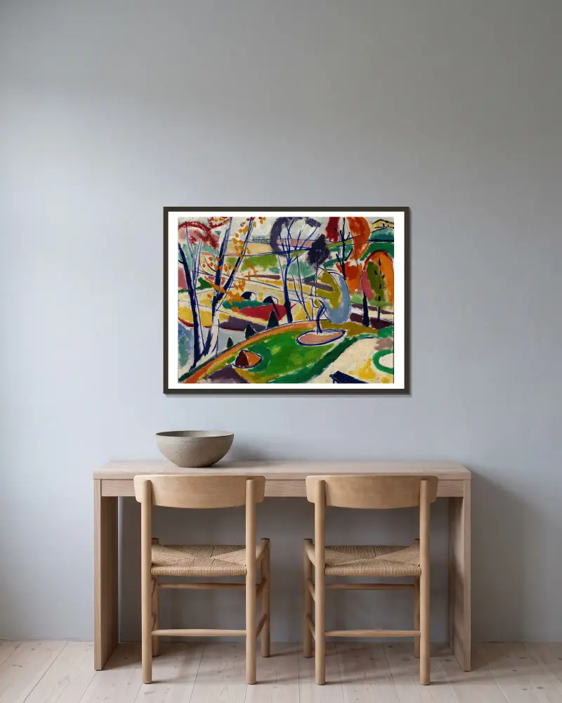 Décor Plat von Henry Lyman Saÿen gerahmt an einer Wand