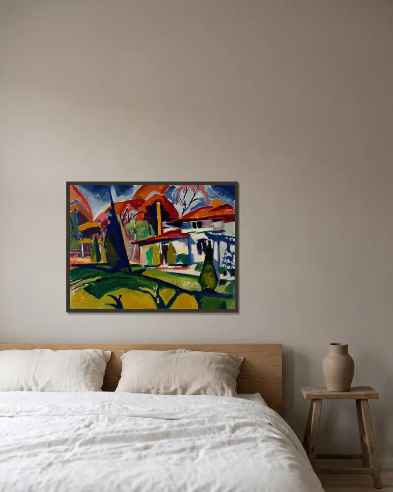 Newmans Haus von Henry Lyman Saÿen gerahmt an einer Wand