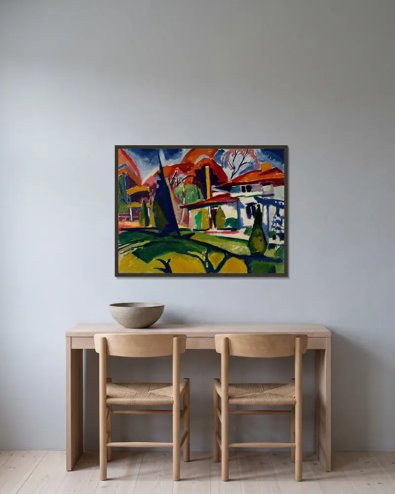 Newmans Haus von Henry Lyman Saÿen gerahmt an einer Wand