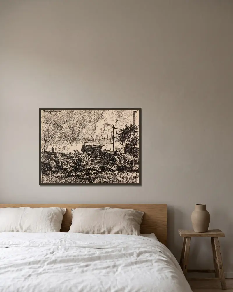 The Schuylkill č. 6, Henry Lyman Saÿen v rámu na stěně