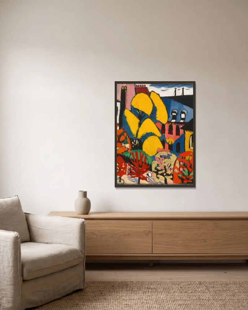 Bäume von Henry Lyman Saÿen gerahmt an einer Wand