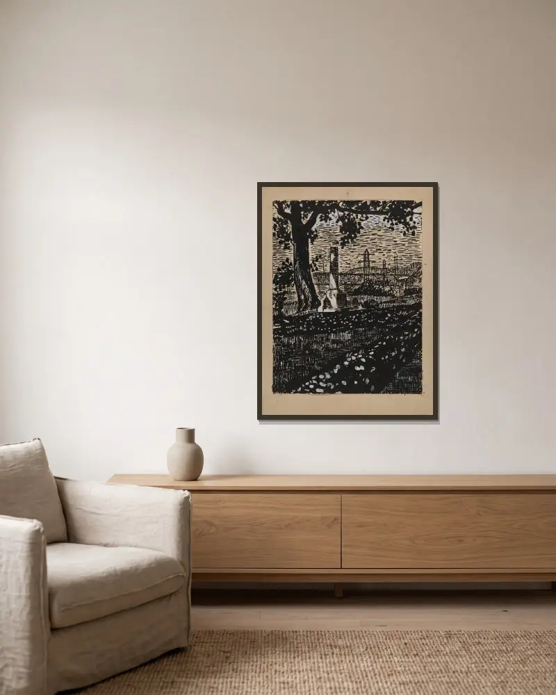Ohne Titel II von Henry Lyman Saÿen gerahmt an einer Wand