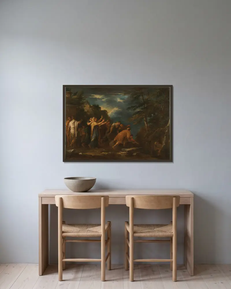 Pitagoras wychodzący z zaświatów, Salvator Rosa w ramie na ścianie