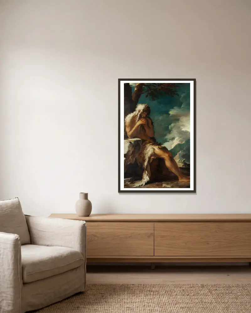 Święty Onufry, Salvator Rosa w ramie na ścianie