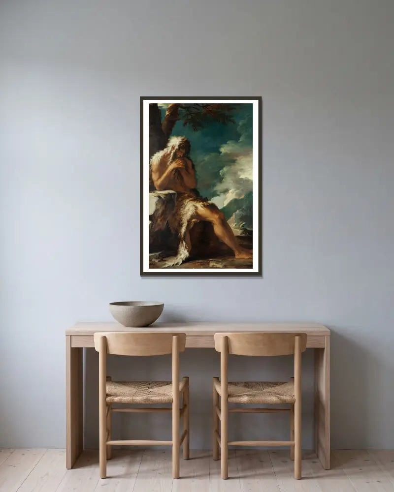 Święty Onufry, Salvator Rosa w ramie na ścianie