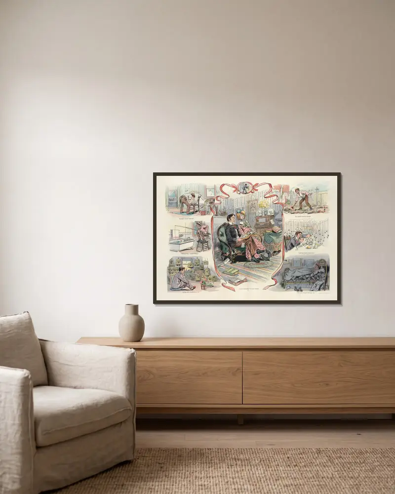In time of peace, prepare for vacation von Samuel Ehrhart gerahmt an einer Wand