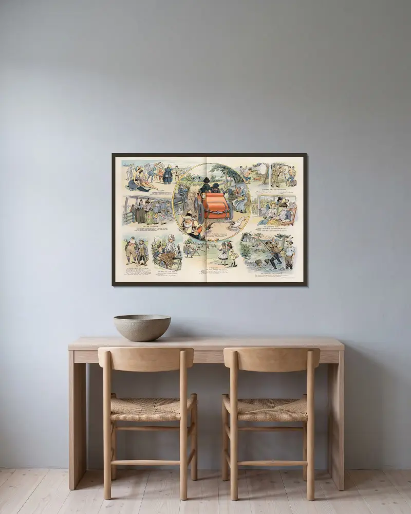 Pucks Sommer-Suppe von Samuel Ehrhart gerahmt an einer Wand