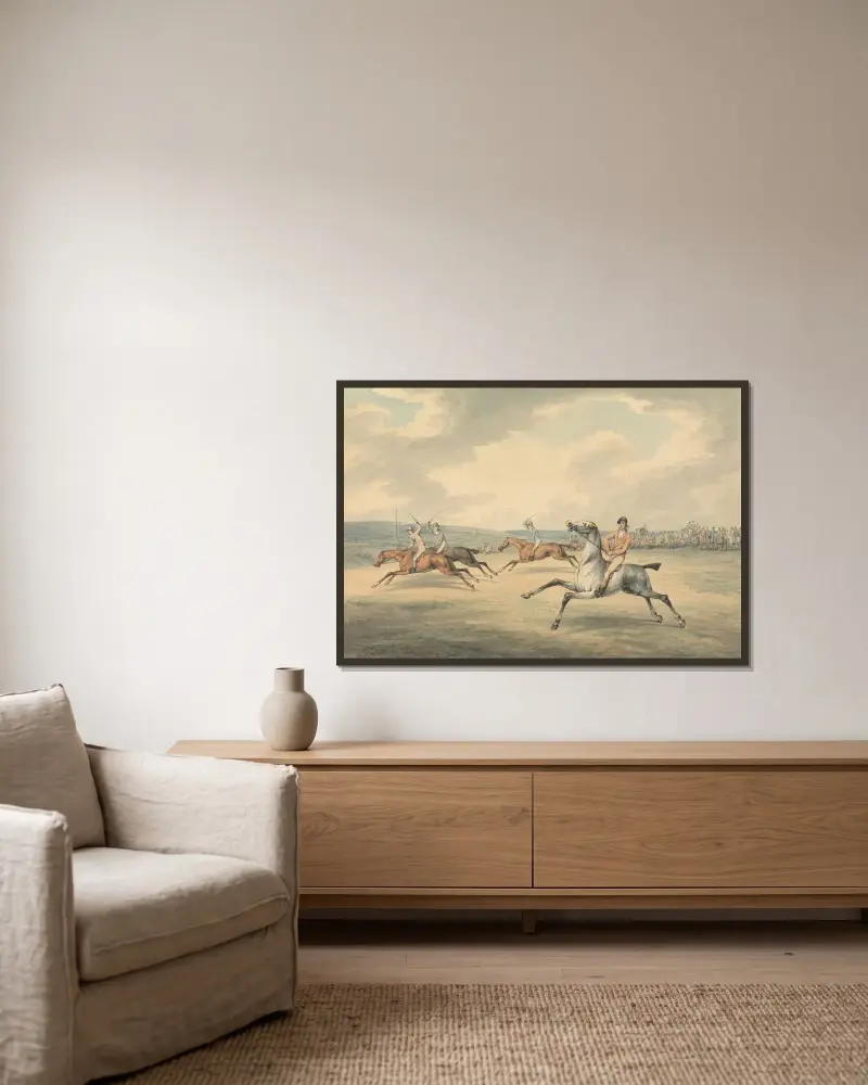 Racing Scene, Samuel Howitt w ramie na ścianie
