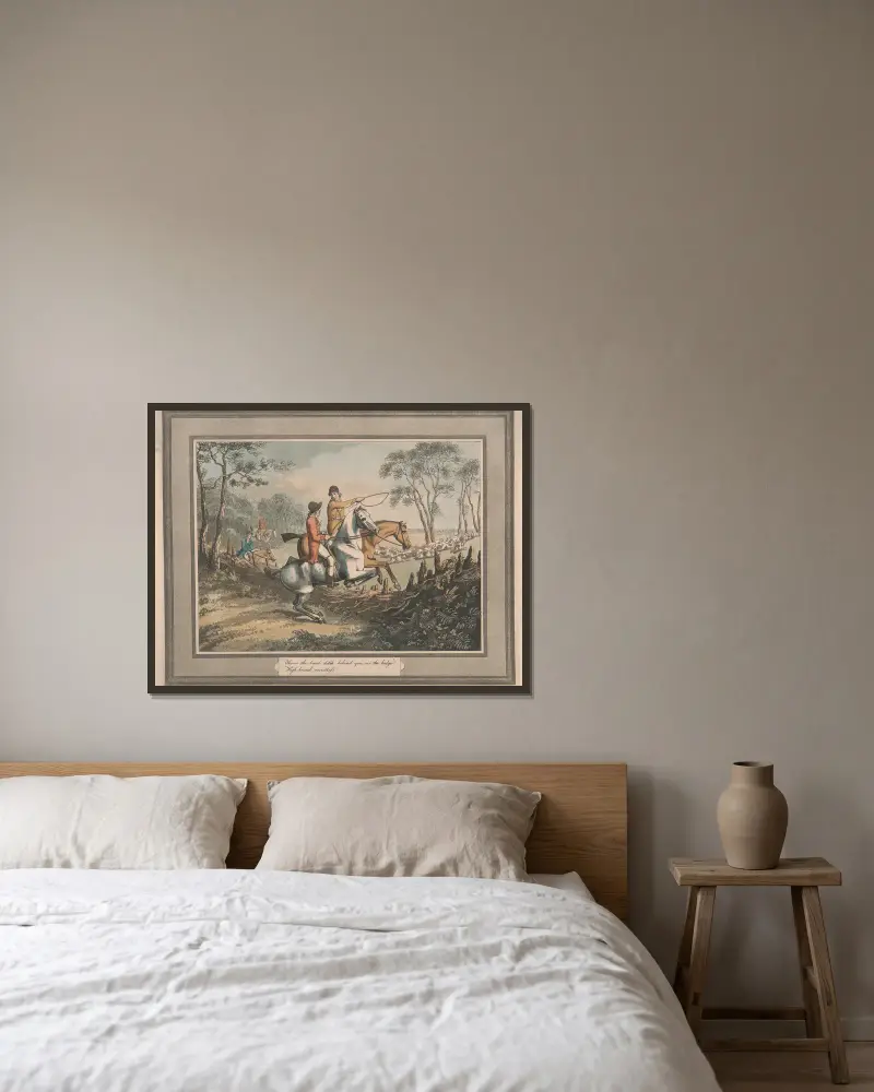 ‚Throw the board ditch behind you‘ von Samuel Howitt gerahmt an einer Wand