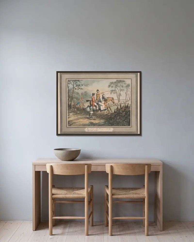 ‚Throw the board ditch behind you‘ von Samuel Howitt gerahmt an einer Wand