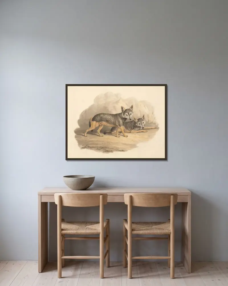 Two Hyenas, Samuel Howitt w ramie na ścianie