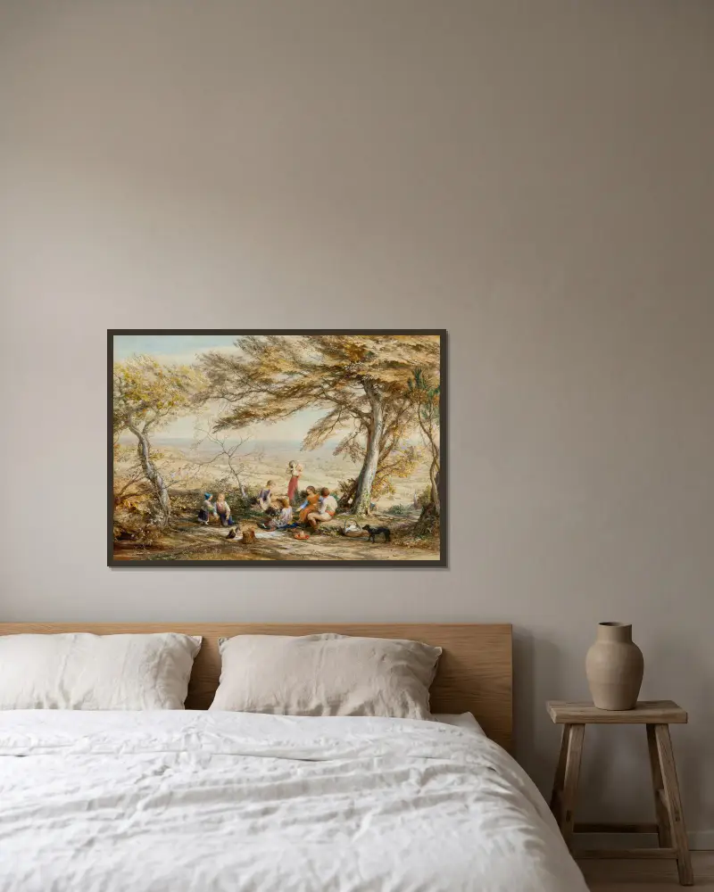 Venkovská hostina, Samuel Palmer v rámu na stěně
