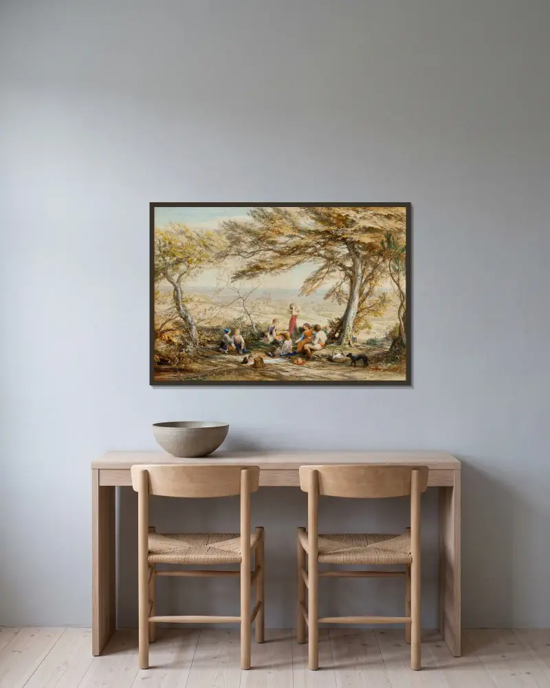 Venkovská hostina, Samuel Palmer v rámu na stěně
