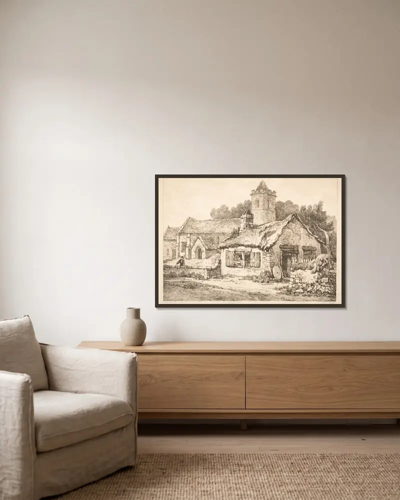 Ayton von Samuel Prout gerahmt an einer Wand