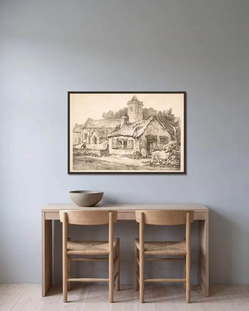 Ayton von Samuel Prout gerahmt an einer Wand