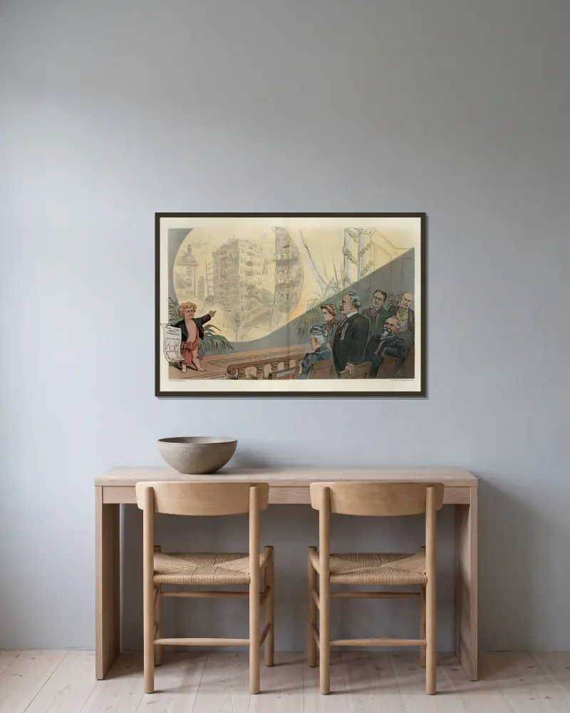 Vánoční kázání, John Samuel Pughe v rámu na stěně