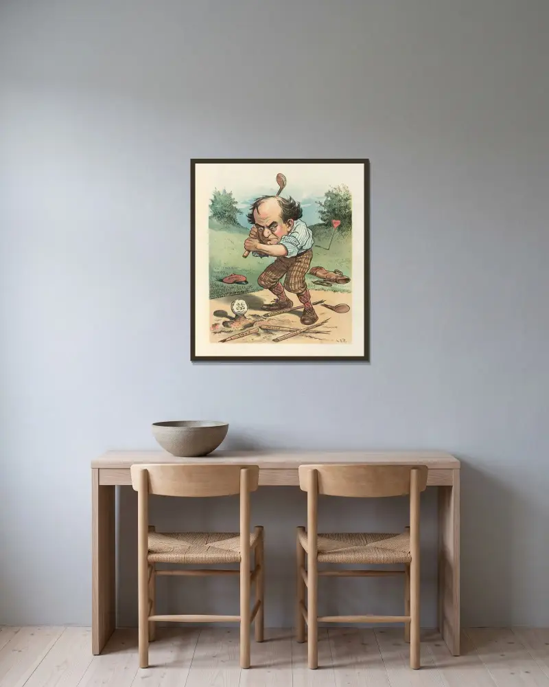 A rank foozler av John Samuel Pughe inramad på en vägg