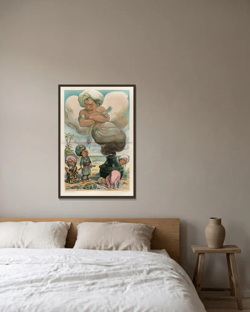 Demokratins belägenhet von John Samuel Pughe gerahmt an einer Wand