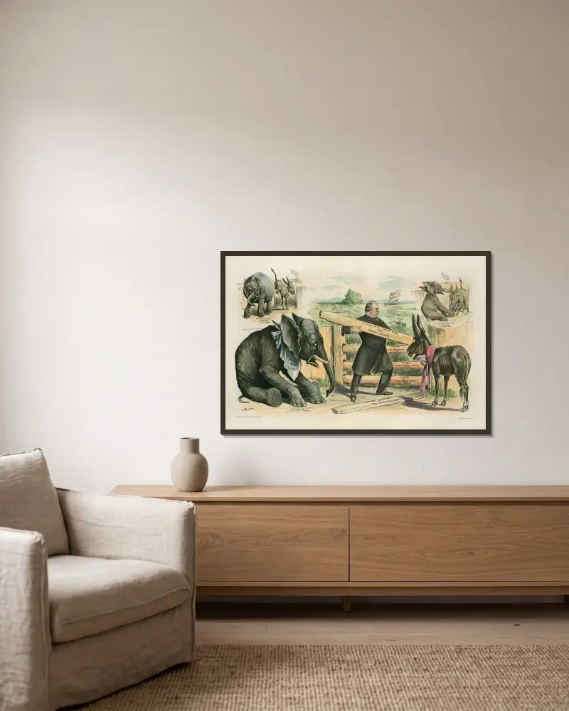 Zu ihrem eigenen Wohl von John Samuel Pughe gerahmt an einer Wand