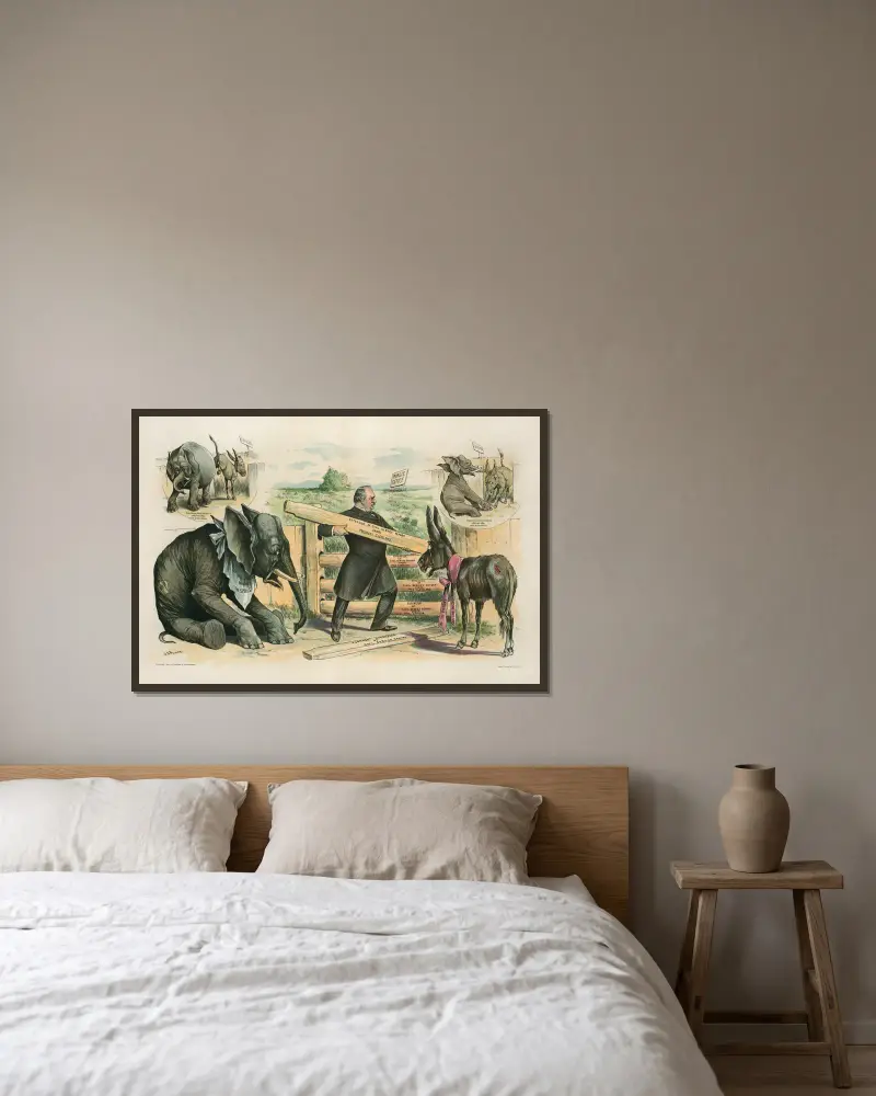 Zu ihrem eigenen Wohl von John Samuel Pughe gerahmt an einer Wand