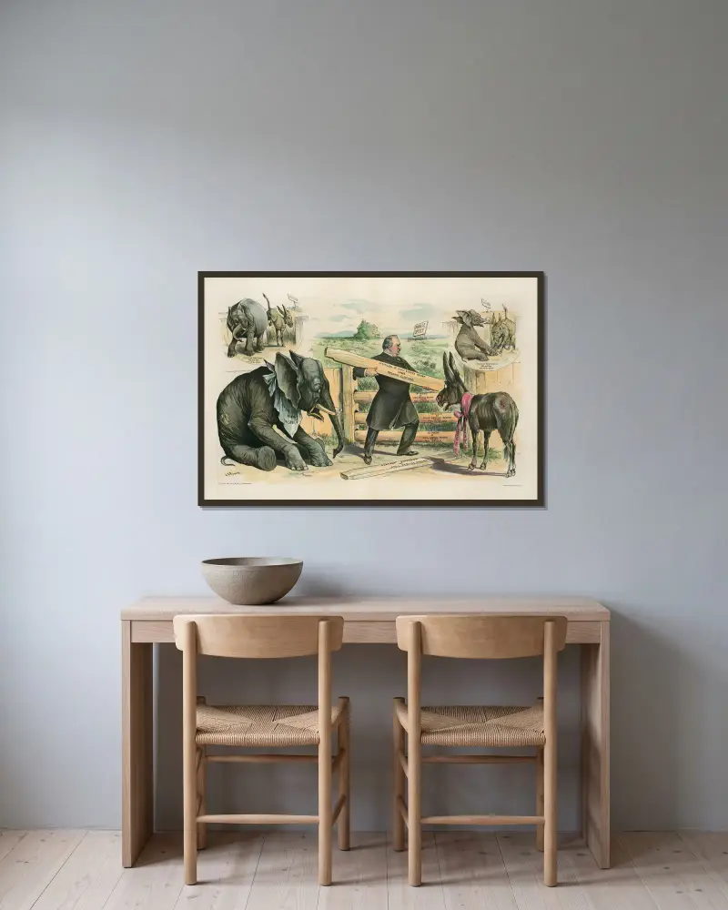 Zu ihrem eigenen Wohl von John Samuel Pughe gerahmt an einer Wand