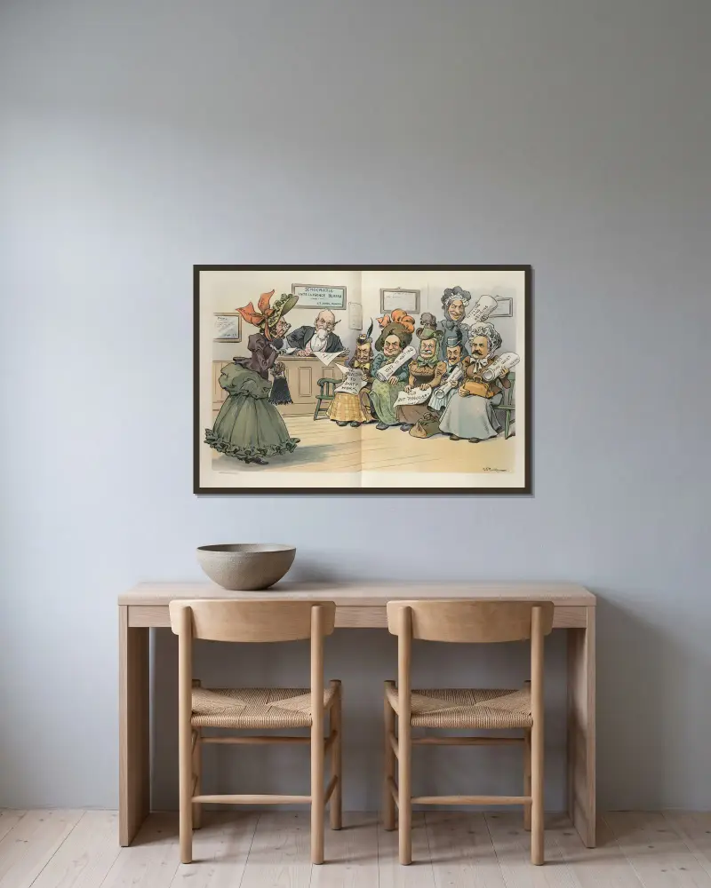 Auf der Suche nach Hilfe von John Samuel Pughe gerahmt an einer Wand