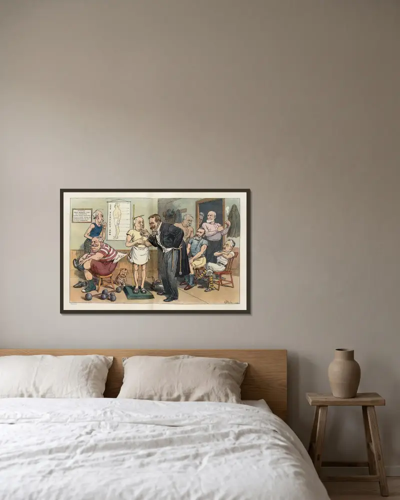 Gamle dr Roosevelt av John Samuel Pughe inramad på en vägg