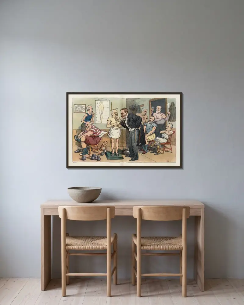 Gamle dr Roosevelt av John Samuel Pughe inramad på en vägg