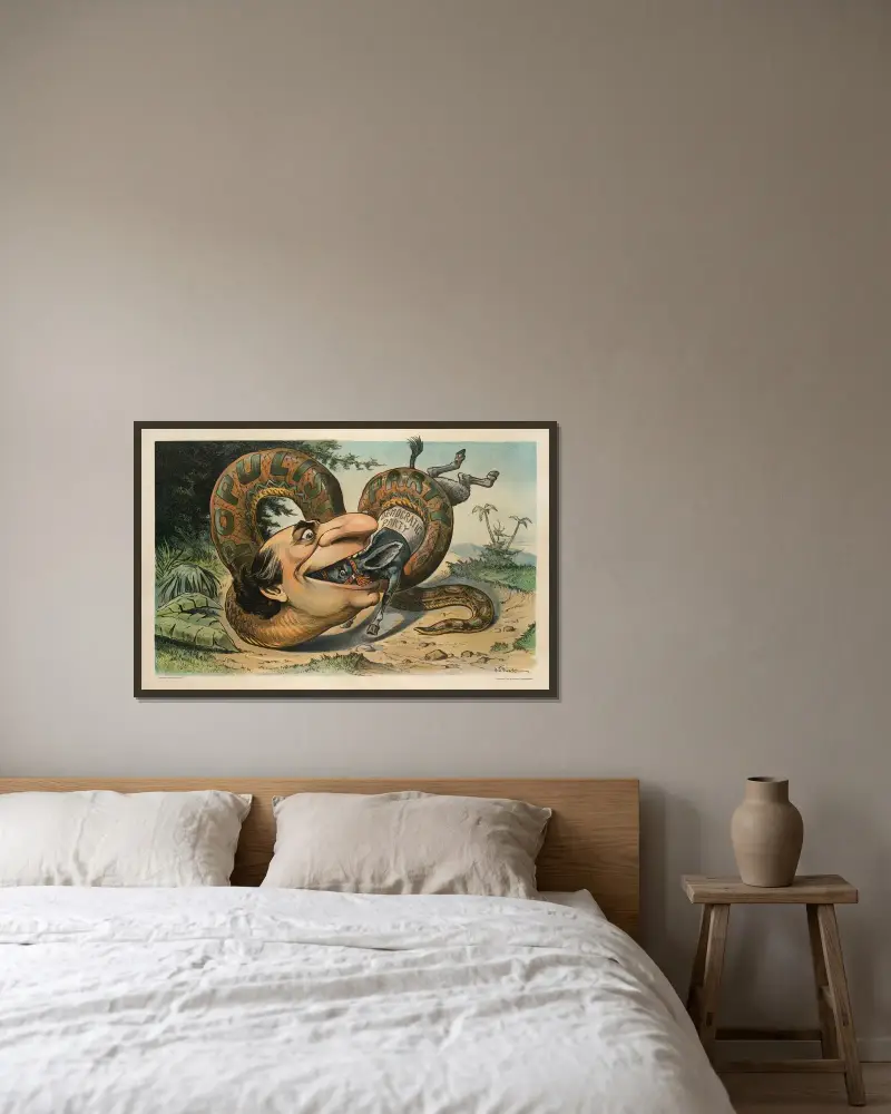 Swallowed! av John Samuel Pughe inramad på en vägg