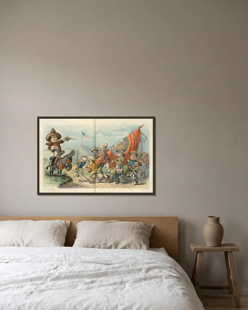 The Aguinaldo guard av John Samuel Pughe inramad på en vägg