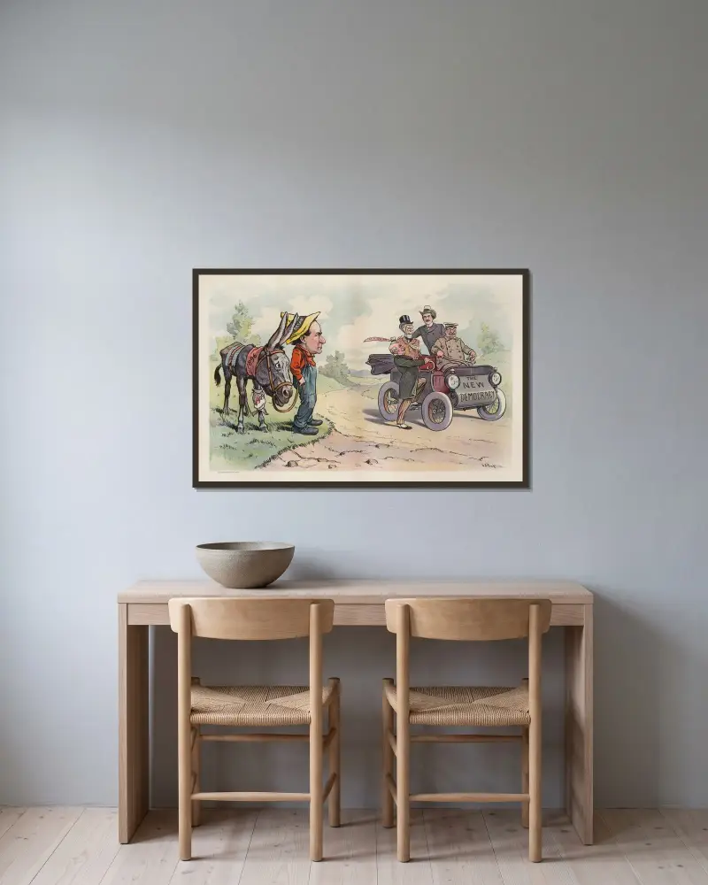 Det gamla och det nya av John Samuel Pughe inramad på en vägg