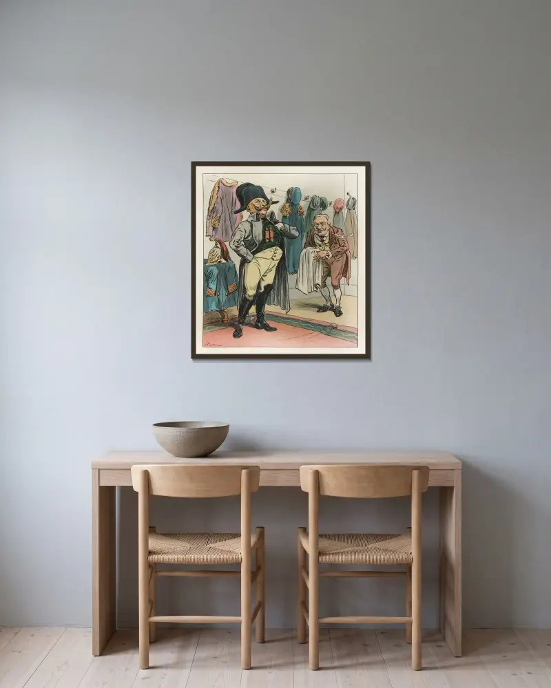 The ready-made Napoleon av John Samuel Pughe inramad på en vägg