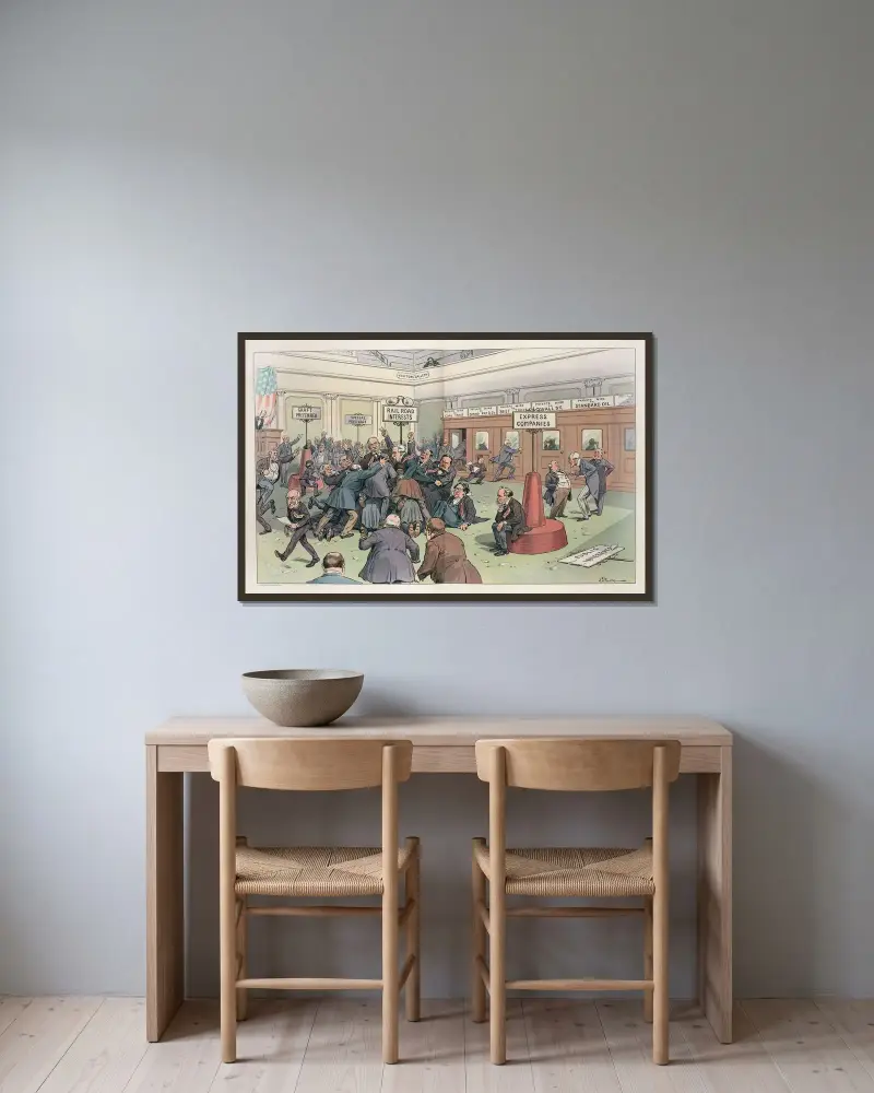 Den senaste uppståndelsen i senaten av John Samuel Pughe inramad på en vägg