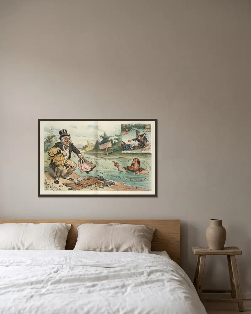 Zwanzig Jahre danach von John Samuel Pughe gerahmt an einer Wand