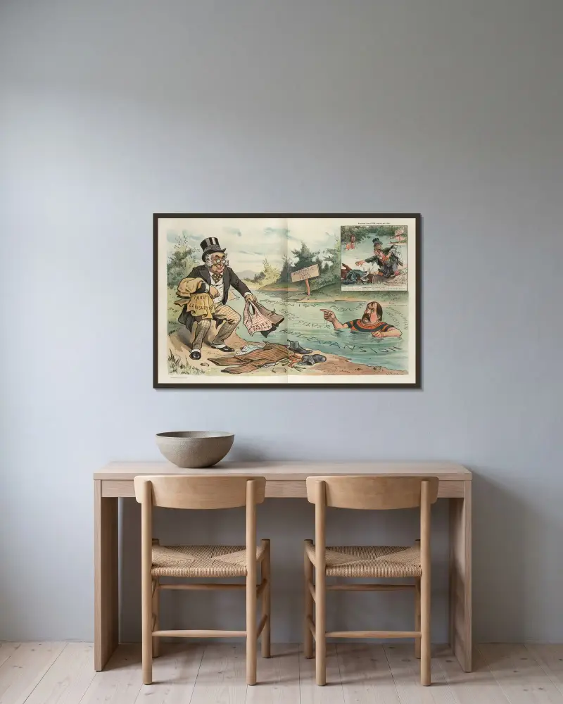Zwanzig Jahre danach von John Samuel Pughe gerahmt an einer Wand