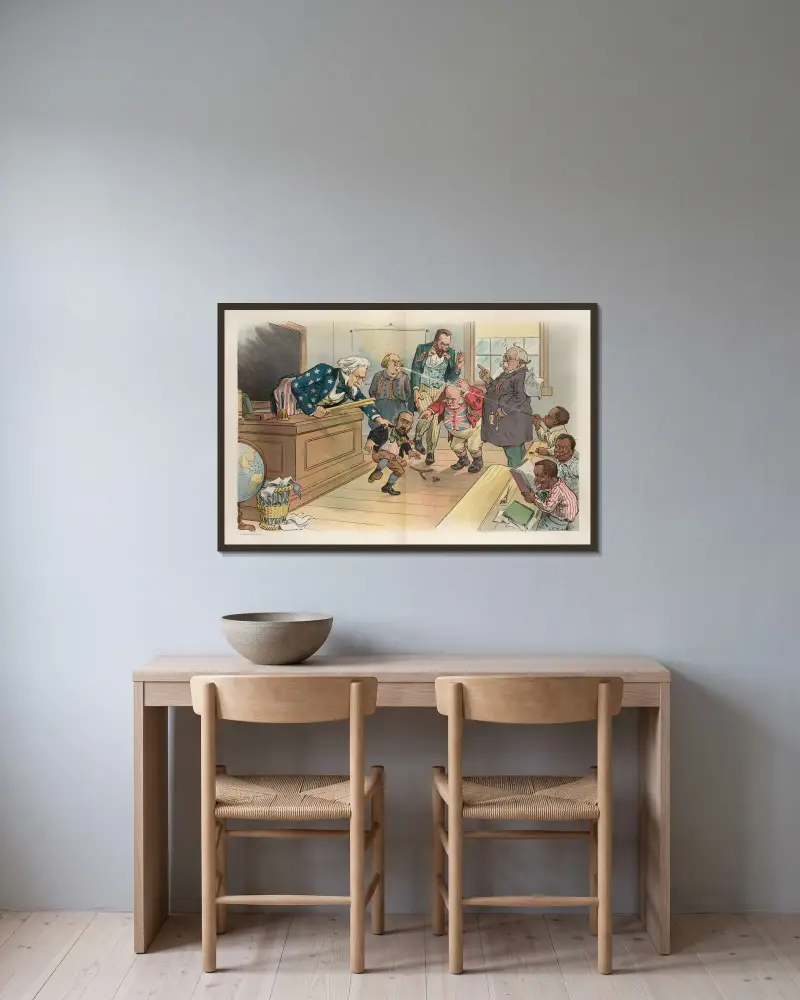 Besökardag av John Samuel Pughe inramad på en vägg