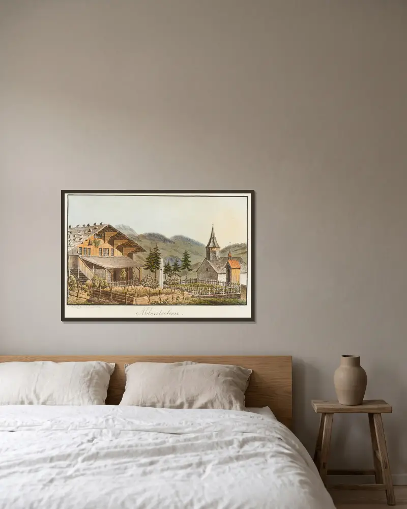 Ablentschen, Jakob Samuel Weibel v rámu na stěně