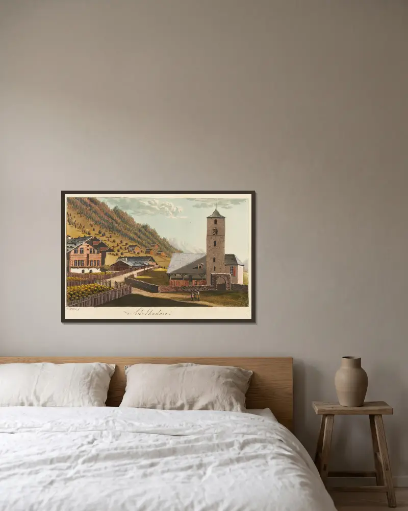 Adelboden, Jakob Samuel Weibel v rámu na stěně