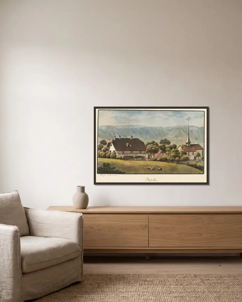 Arch, Jakob Samuel Weibel v rámu na stěně