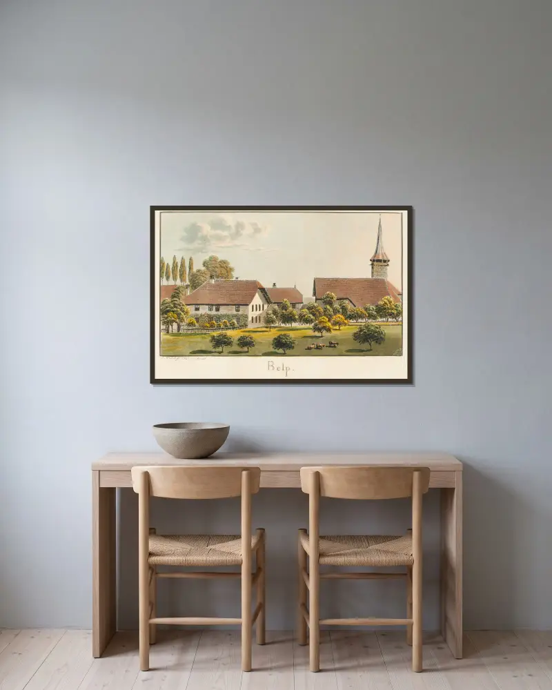 Belp, Jakob Samuel Weibel v rámu na stěně
