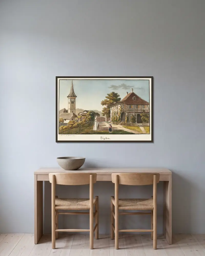 Biglen, Jakob Samuel Weibel v rámu na stěně