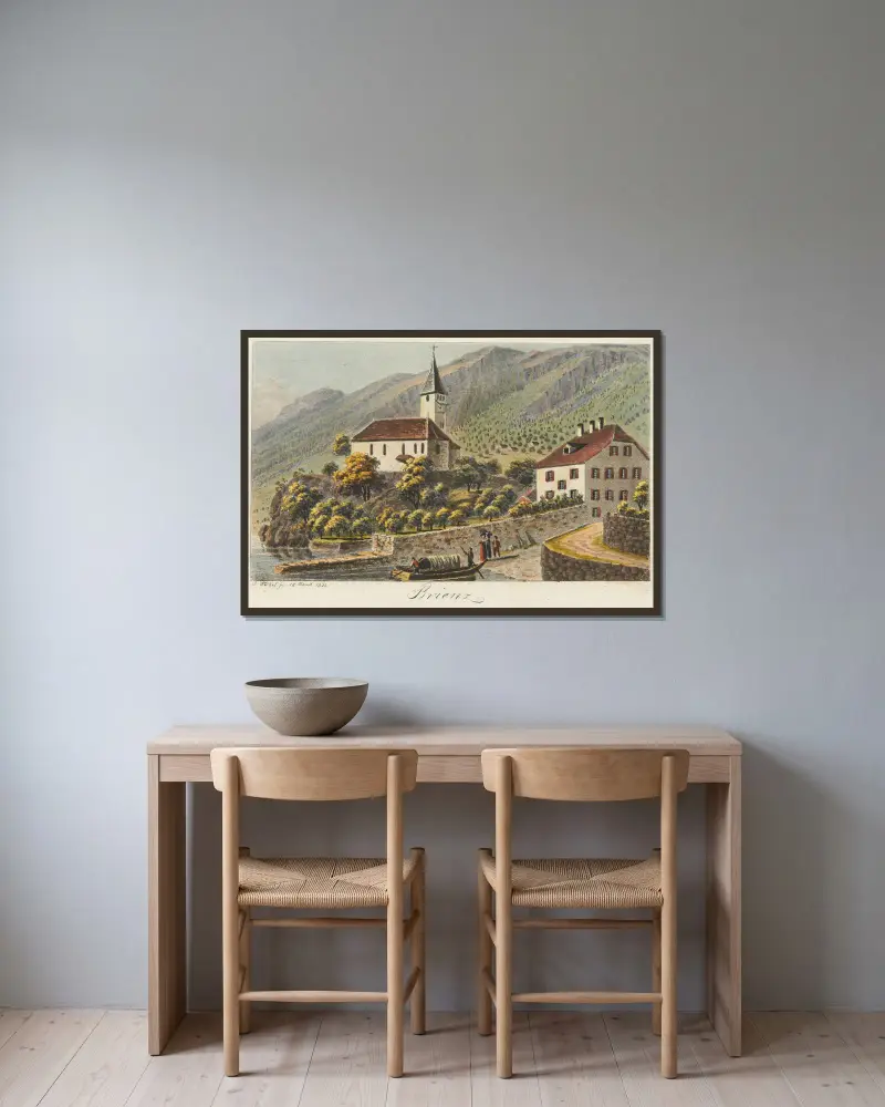 Brienz von Jakob Samuel Weibel gerahmt an einer Wand
